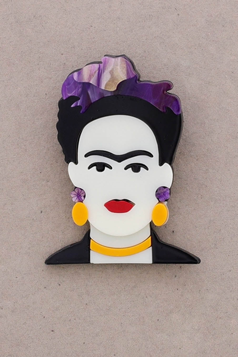Frida Face Brooch