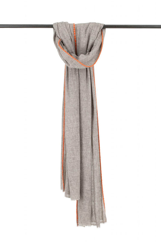 Cashmere Contrast Stitch Scarf