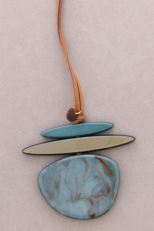 Large Statement Resin Pendant Necklace