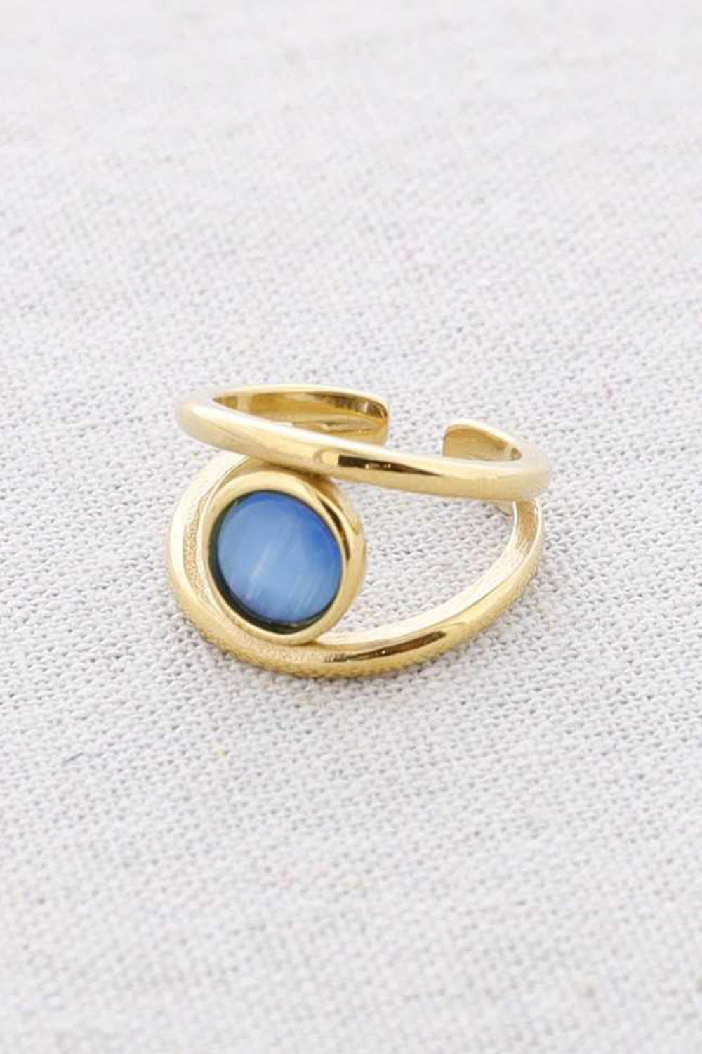 Sonata Stone Steel Ring Turqouise