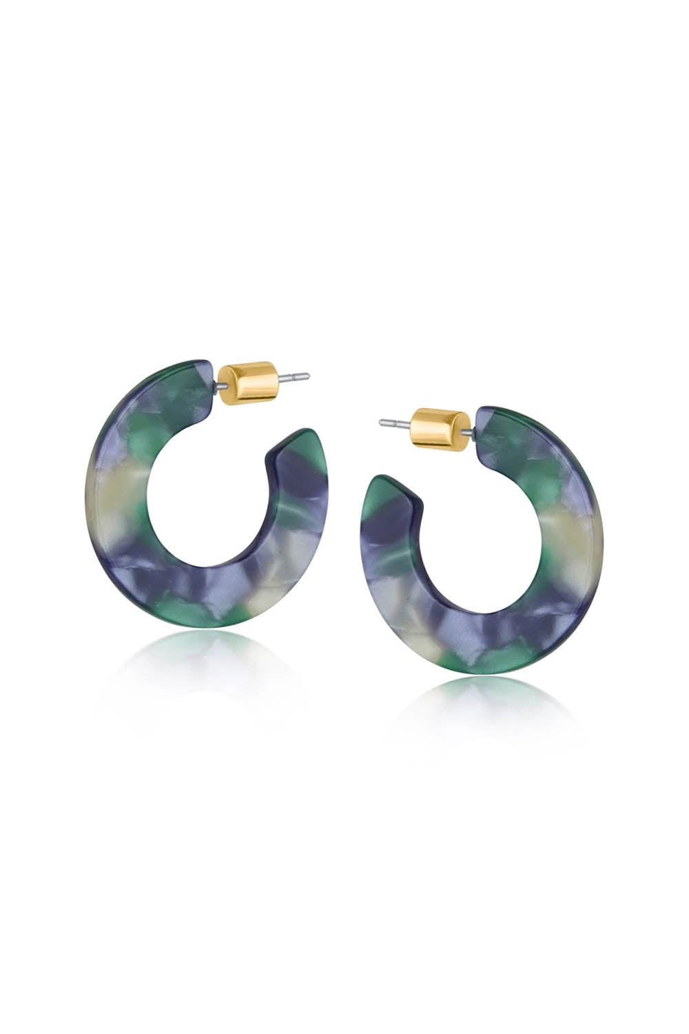 Hortense Flat Oval Resin Earrings