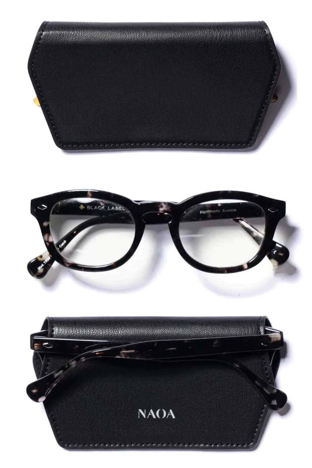 Naoa Apple Leather Slim Glasses Case