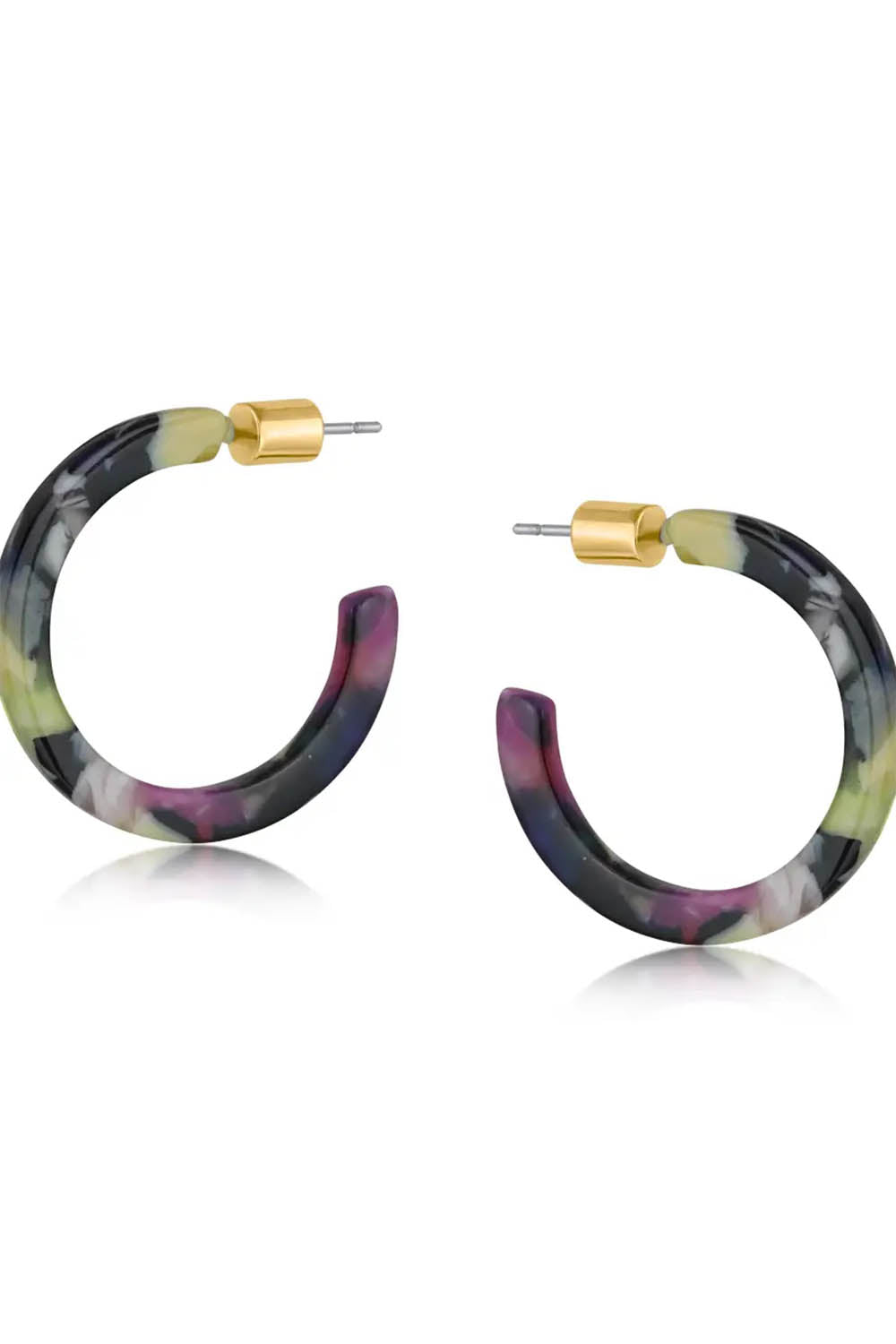 Camille Thin Resin Hoop Earrings