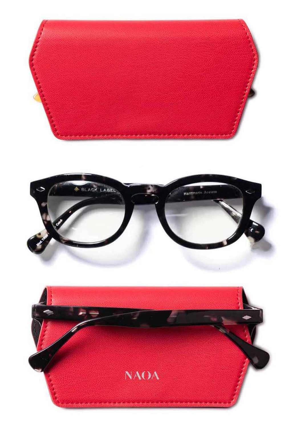 Naoa Apple Leather Slim Glasses Case