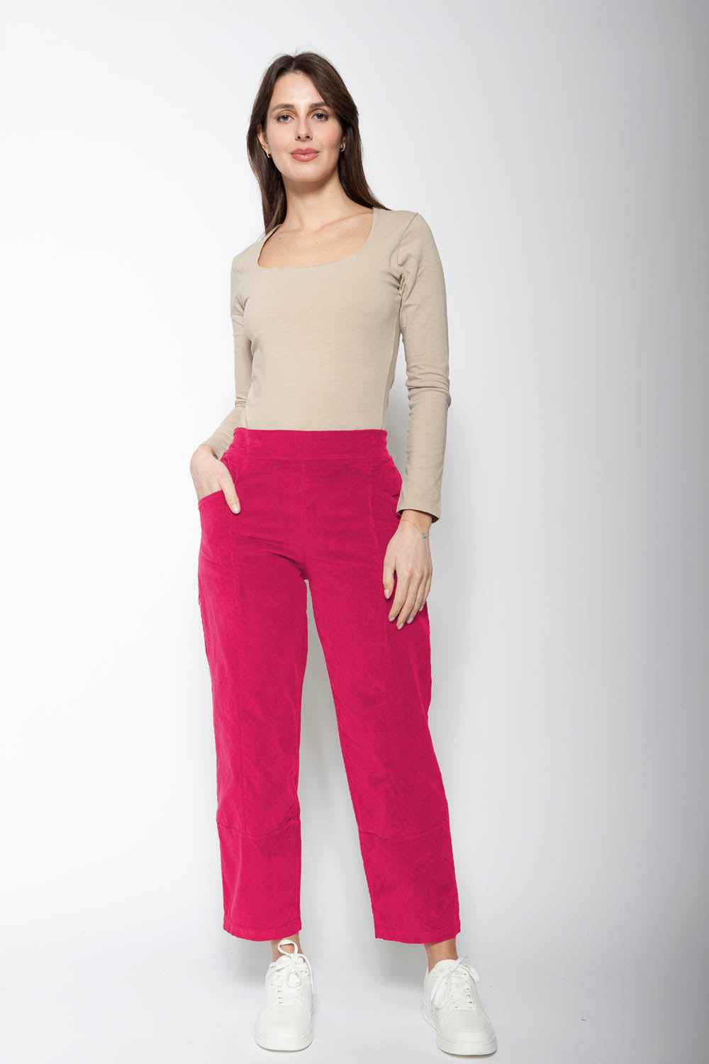 Flat Front Cord Trousers