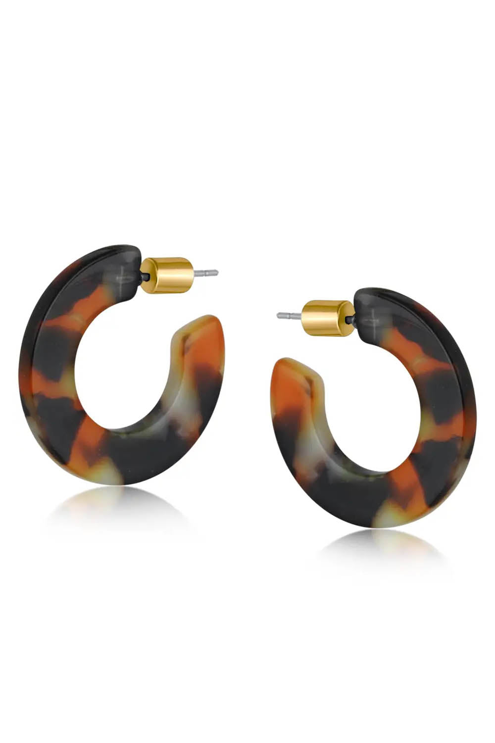 Hortense Flat Oval Resin Earrings