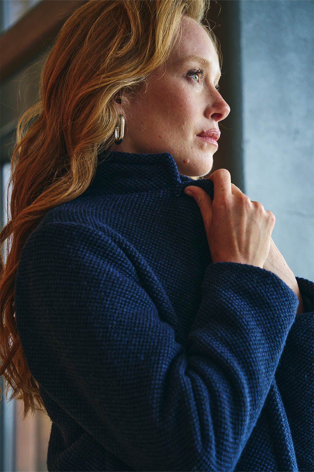 Boiled Wool Midi Coat