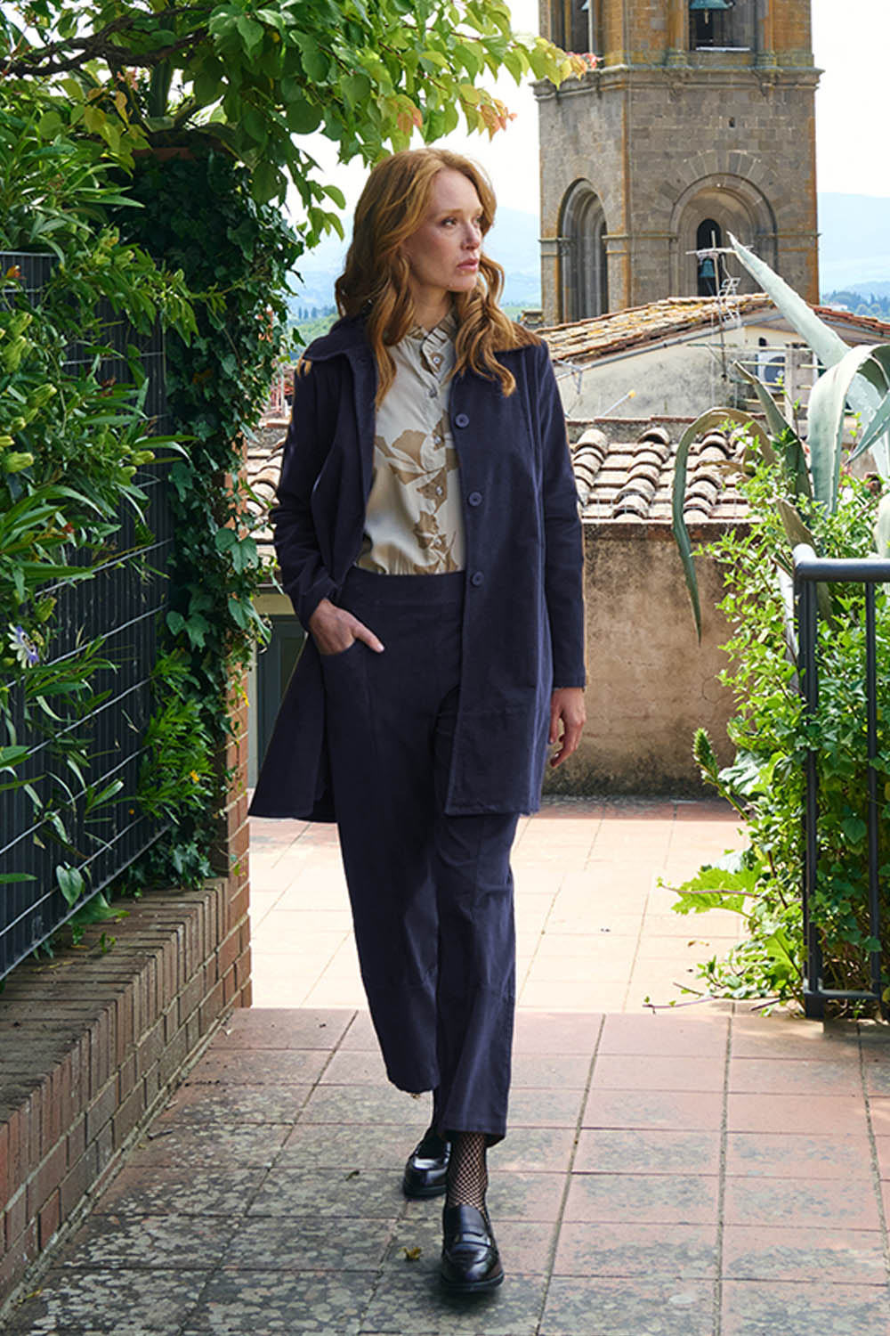 Velvet High Neck Jacket