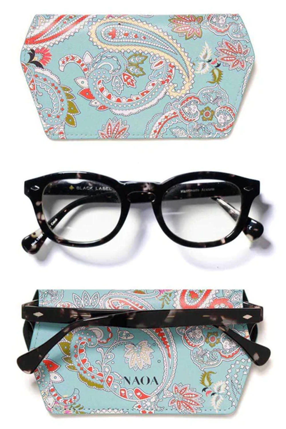 Naoa Apple Leather Slim Glasses Case