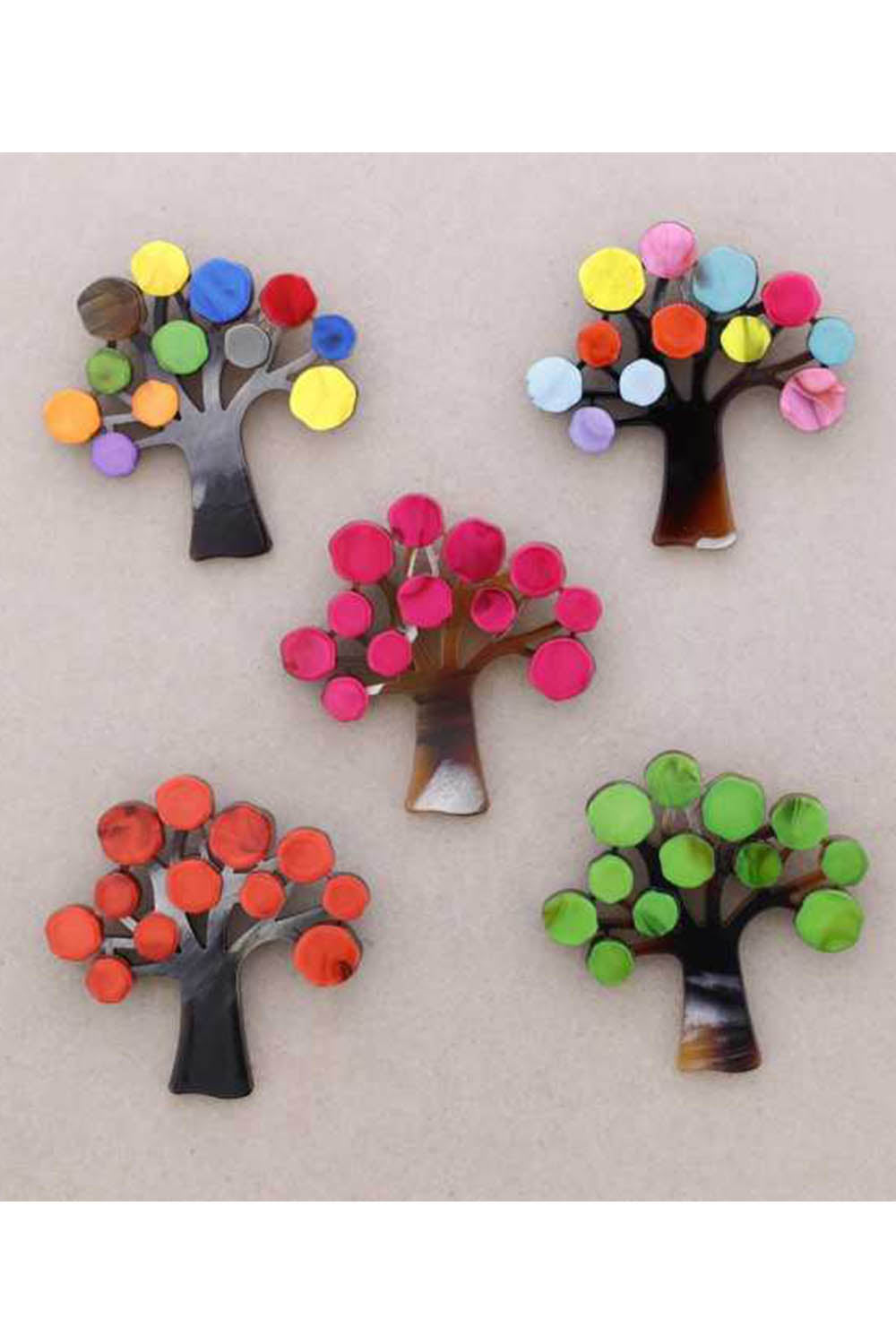 Sonata Resin Bright Tree Brooch