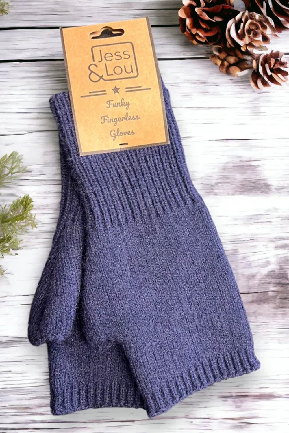 Cosy Plain Knit Fingerless Gloves