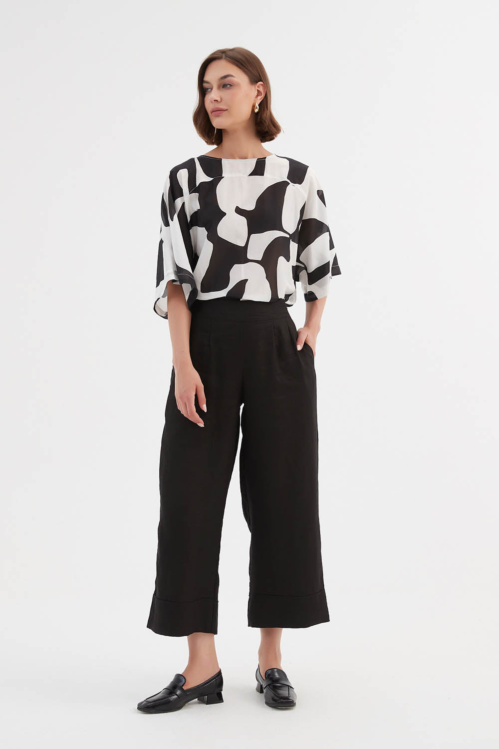 Wide Leg Linen 24P Pants