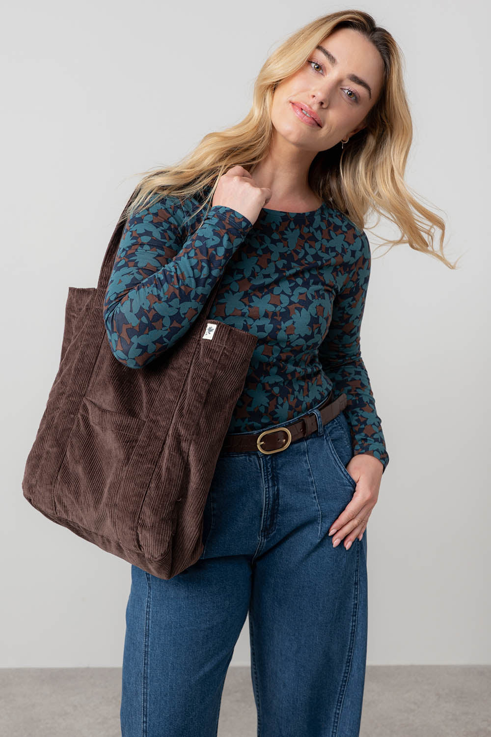 Cord Shopper Bag Plain