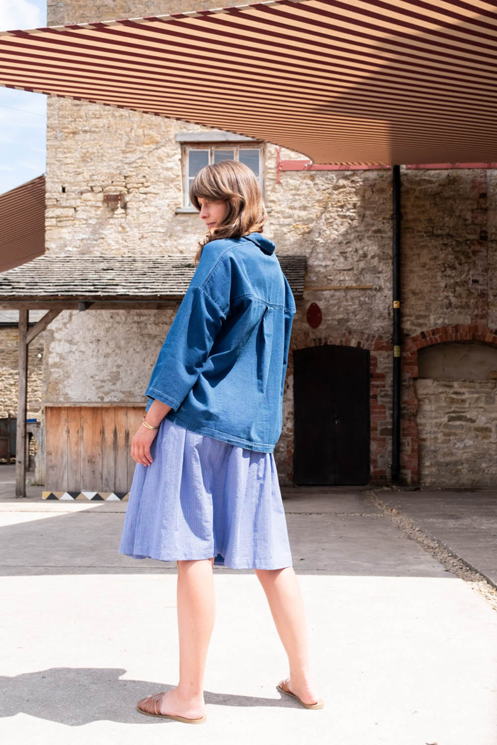 Textured Denim Anya Blouse