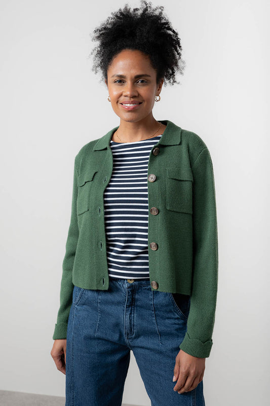 Plain Chestnut Knit Jacket