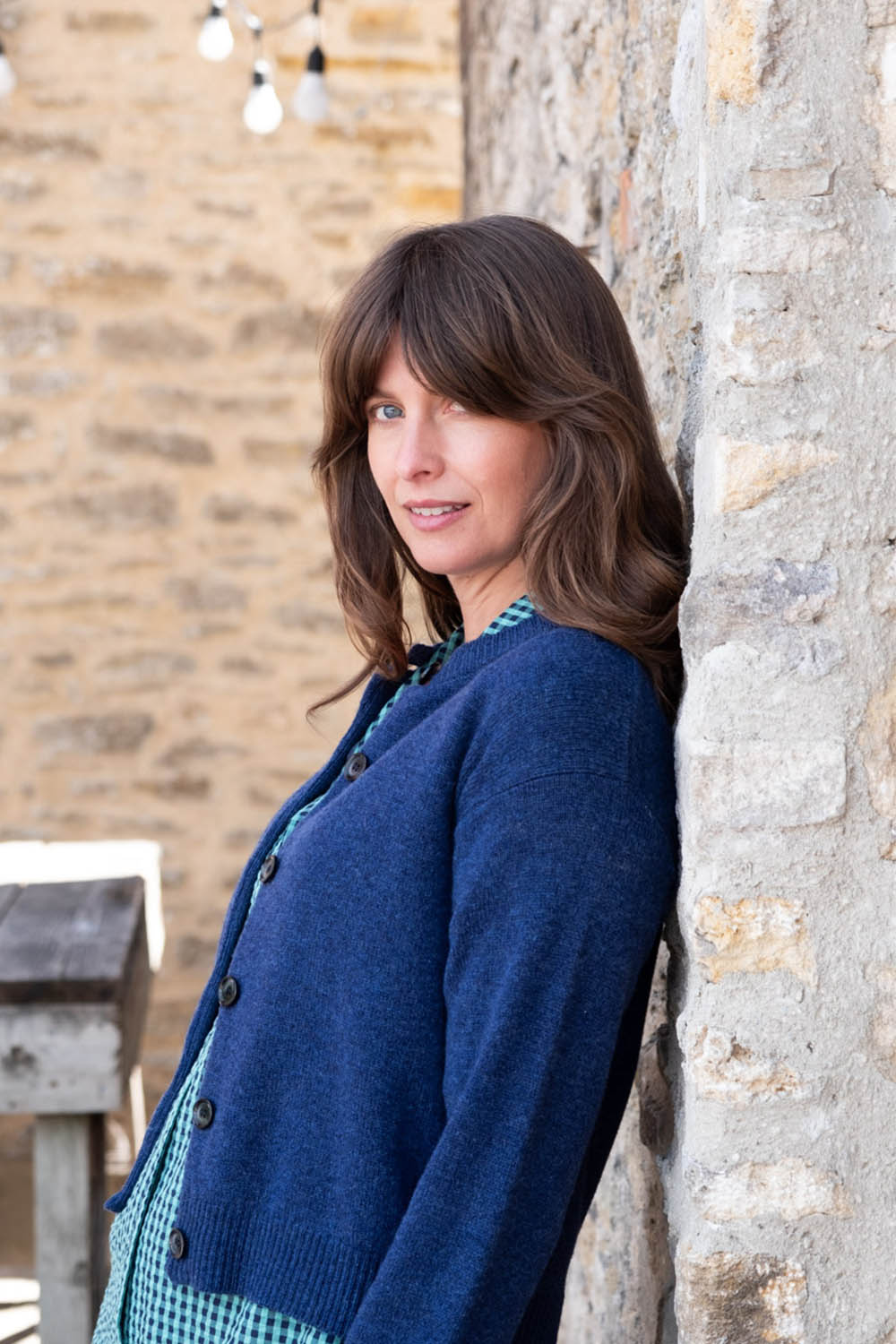 Eva Crew Neck Wool Cardigan