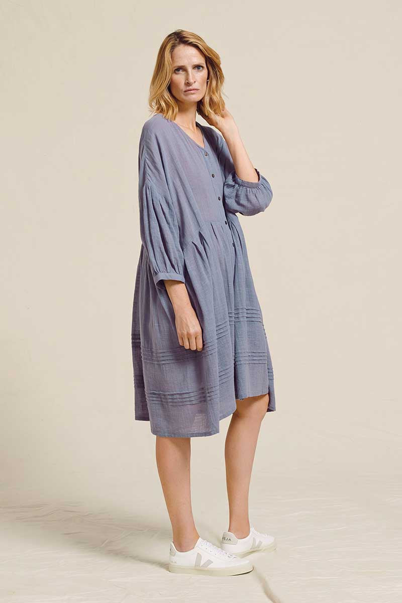 Two Danes Gili Dress Blue Granite
