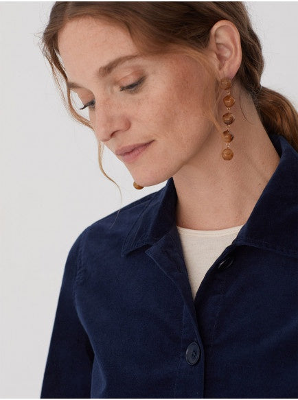 Nice Things Velvet Jacket Navy