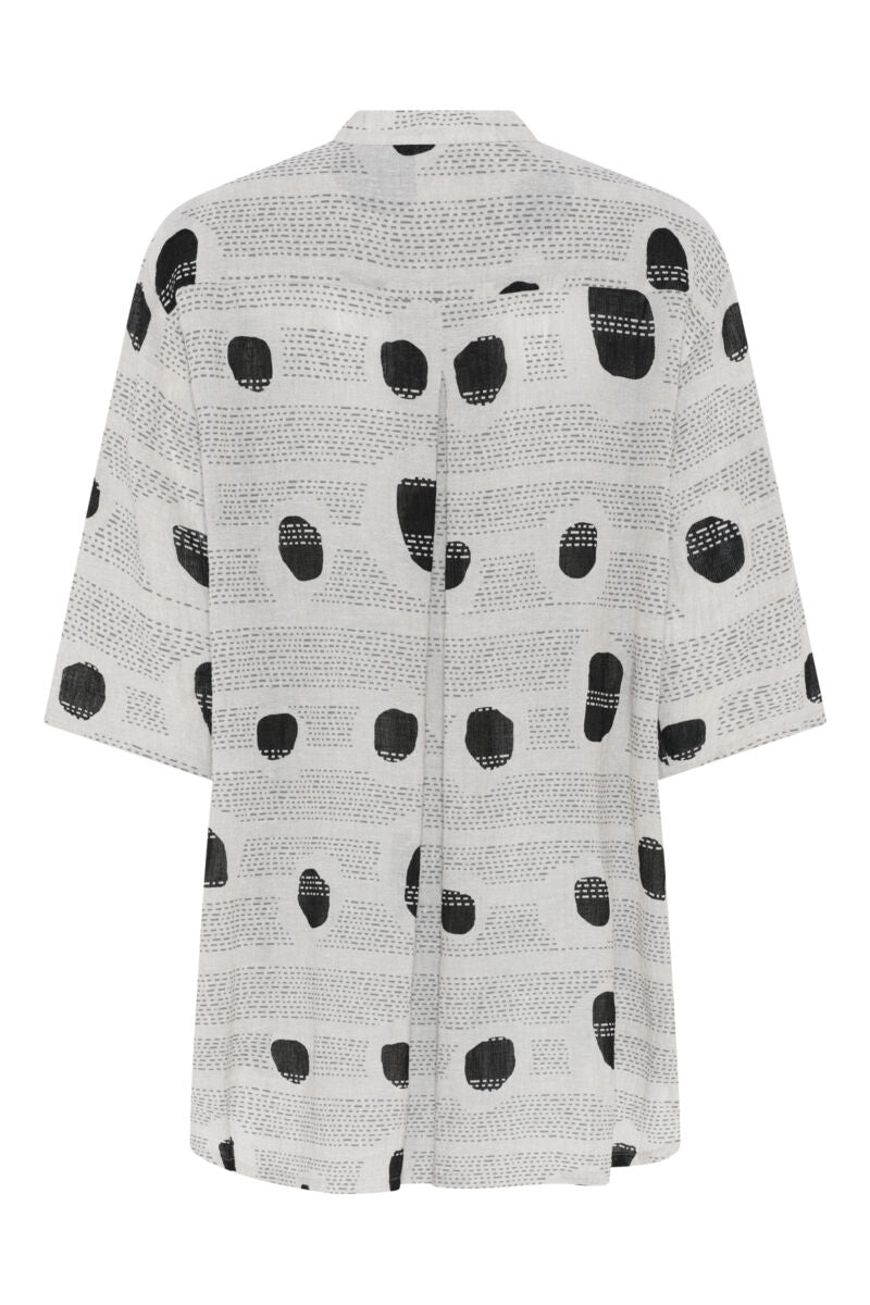 NOEN Dash Spot Linen Jacket Grey Grey