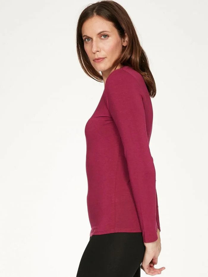 Thought Bamboo Base Layer Top Fuchsia