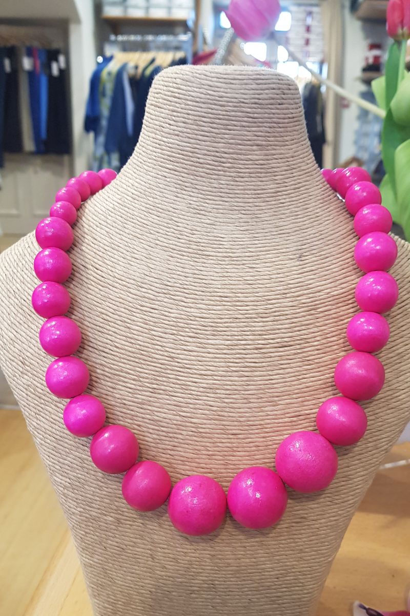 Lotus Feet Ball Necklace Pink