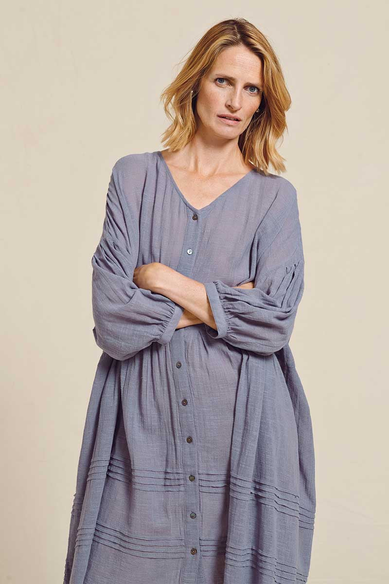 Two Danes Gili Dress Blue Granite