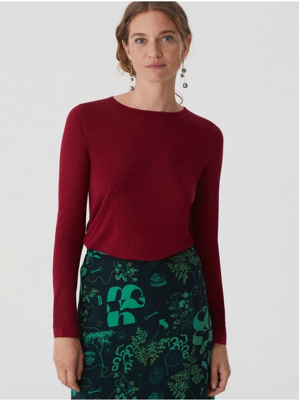 Nice Things Basic T-Shirt Dark Vine