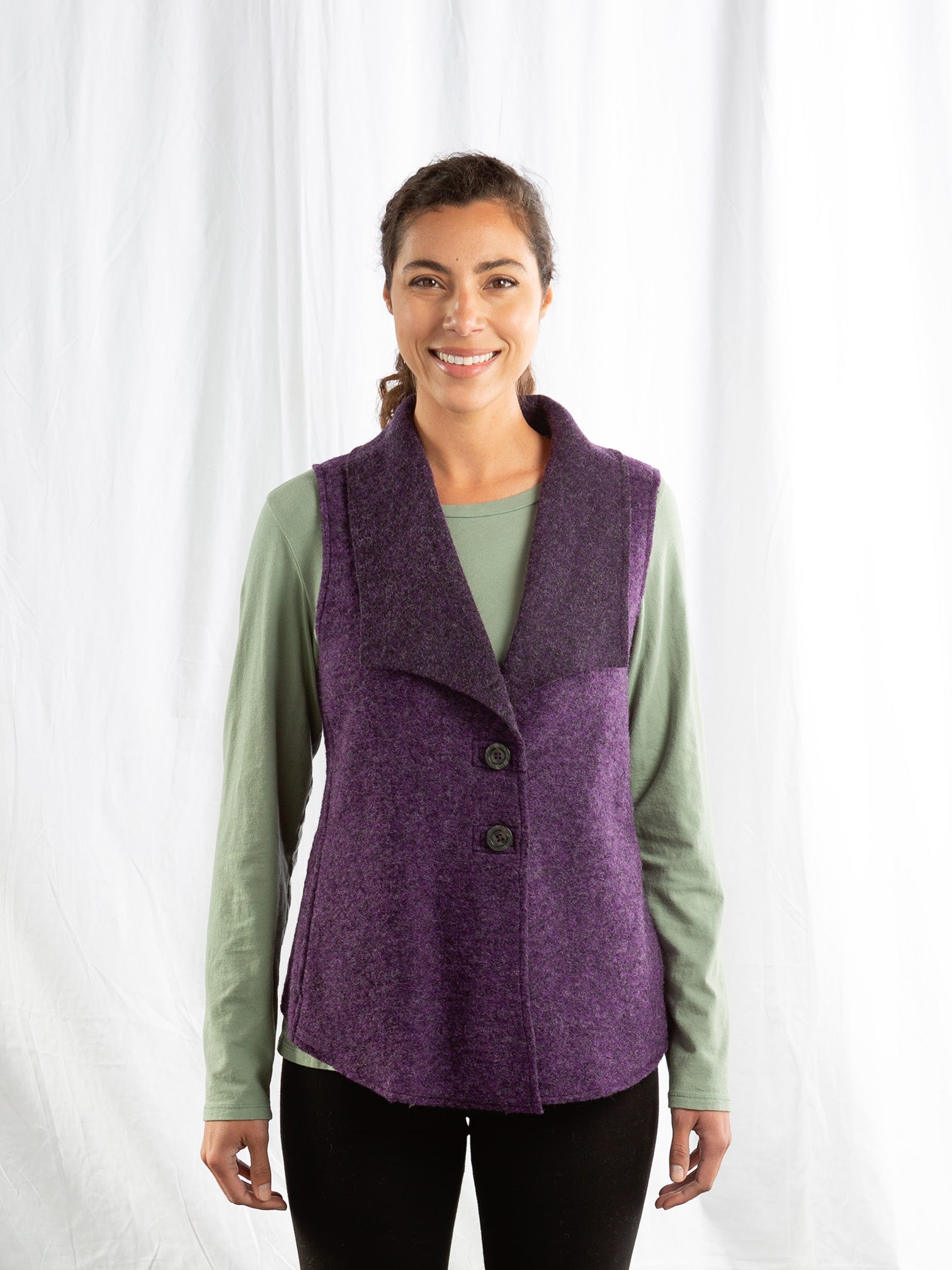 Boiled wool vest womens deals