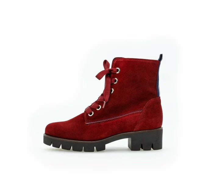 Gabor Shoes Red Lace Detail Boot