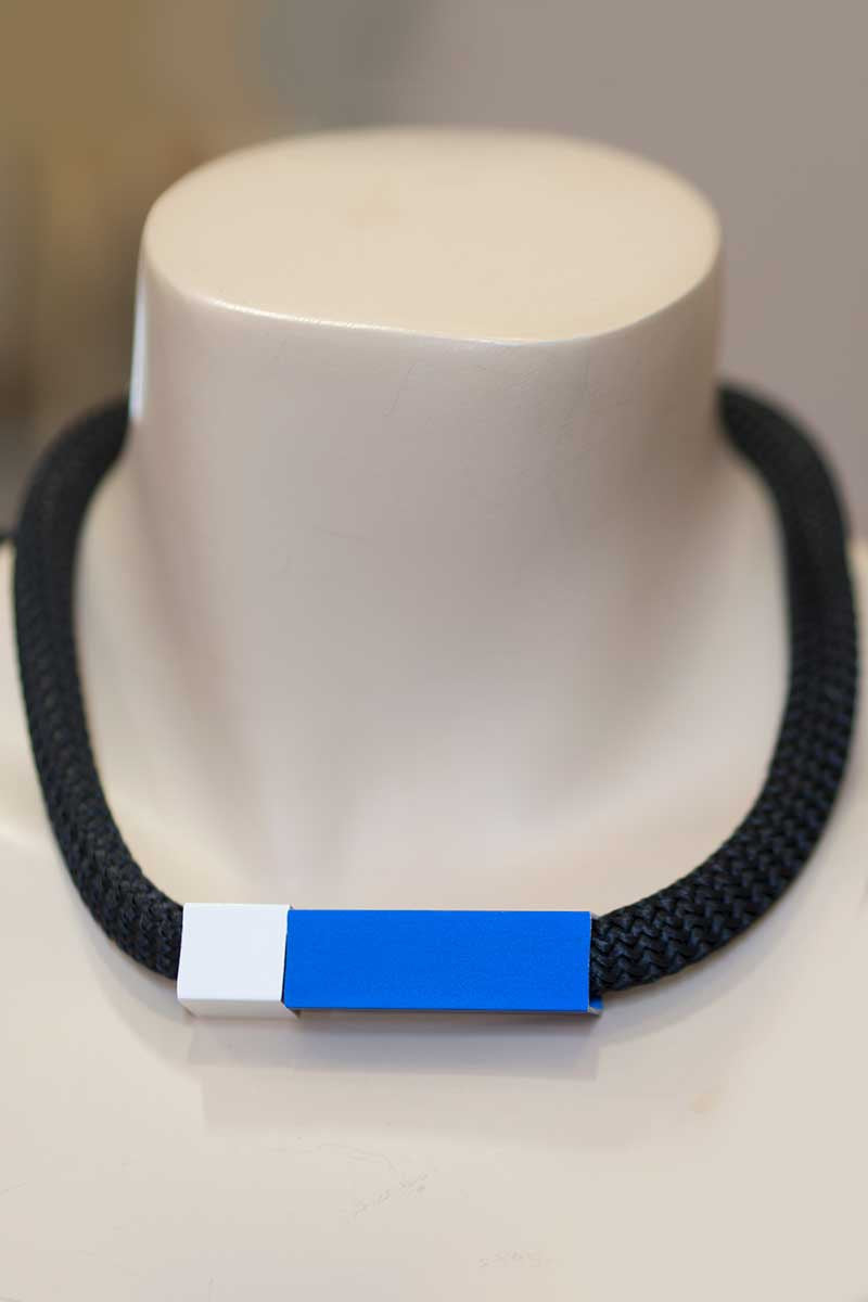 JessieJuniper Square Cord Necklace Blue K2111