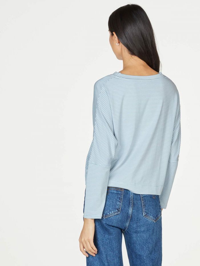 Thought Isobel Batwing Top Foam Blue