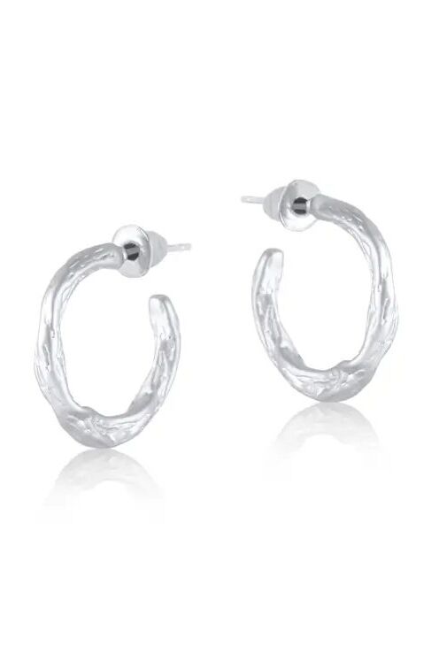 Big Metal London Valeria Branch Earrings Silver