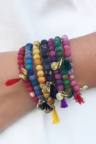 Just Trade Kantha Connection Bracelet Wisdom