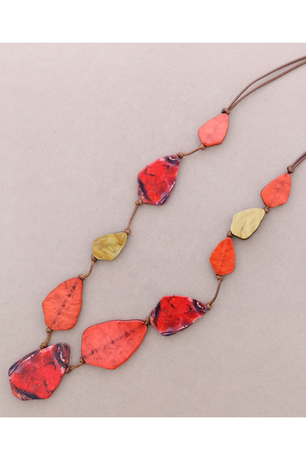 Resin Diamond Long Necklace