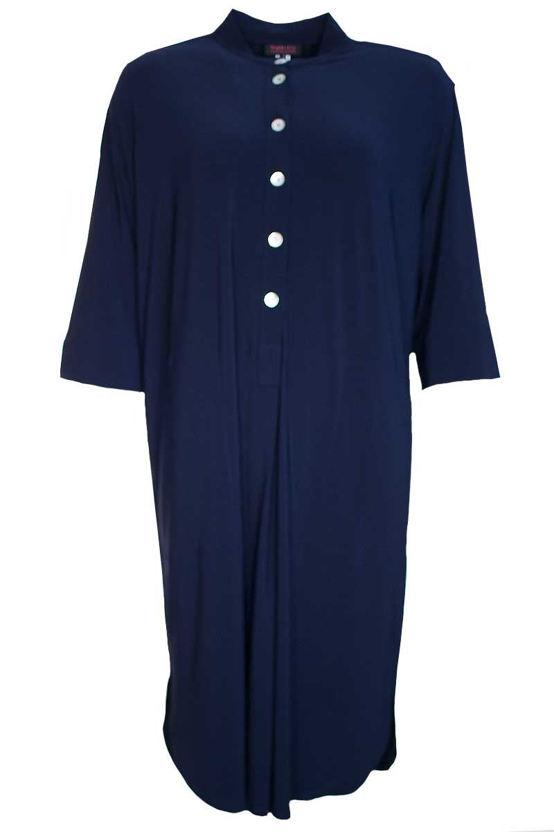 Habits Clothing Grandpa Tunic Navy Blue
