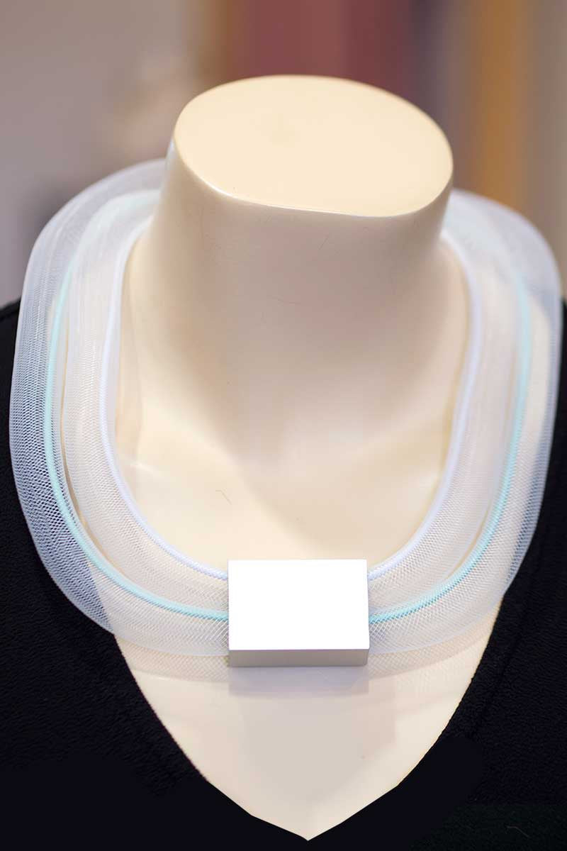 JessieJuniper Net Elastic Cord Necklace Yellow K2126