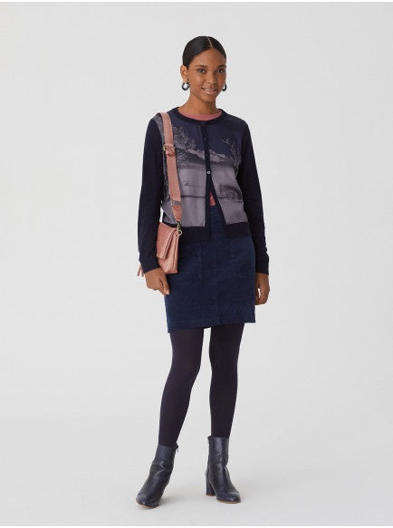 Nice Things Printed Woven Navy Jacket