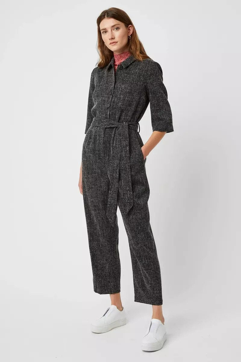 Great Plains Modern Tweed Jumpsuit Black
