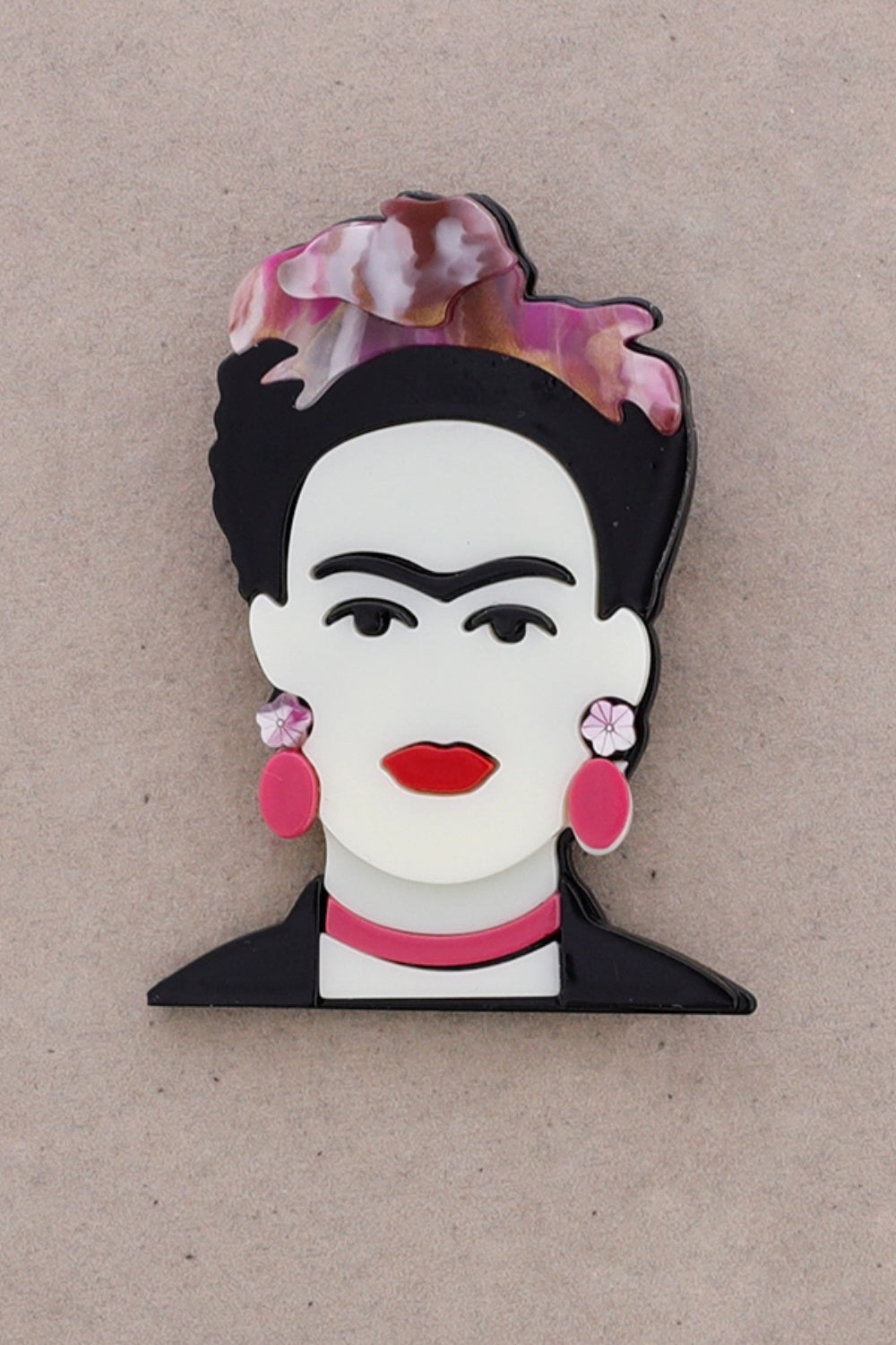 Frida Face Brooch