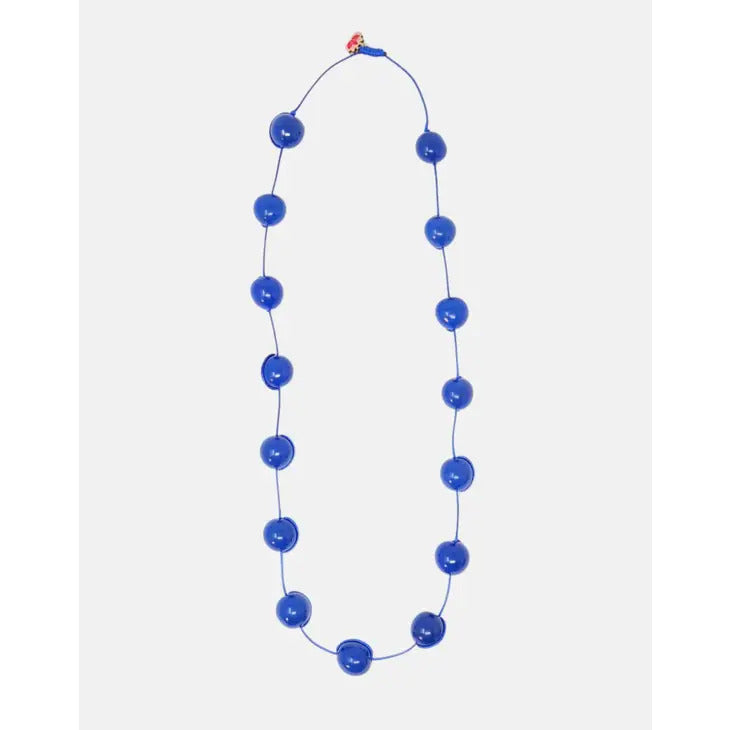 Pretty Pink Jewellery Bombona Tagua Necklace Cobalt