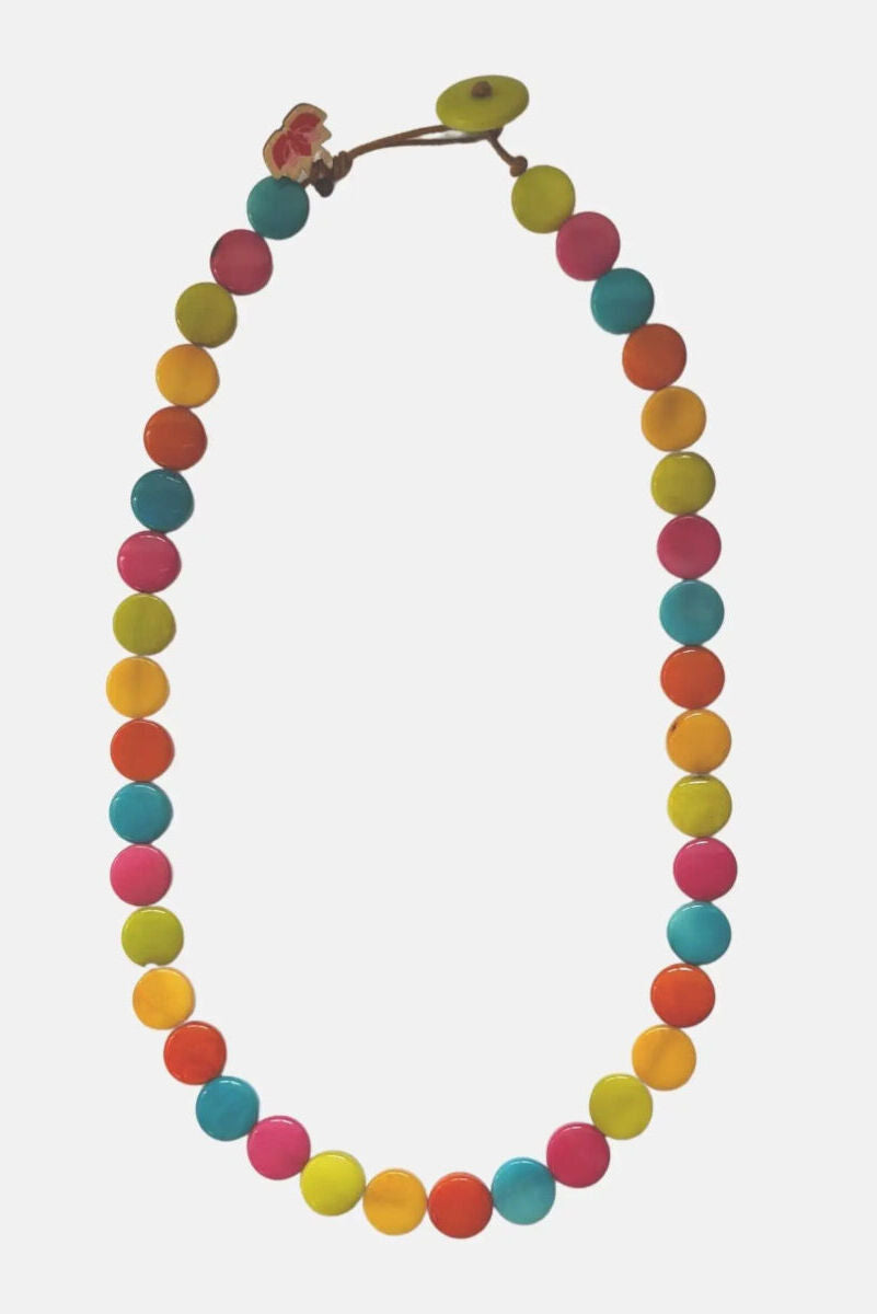 Pretty Pink Jewellery Confetti Tagua Necklace Multi