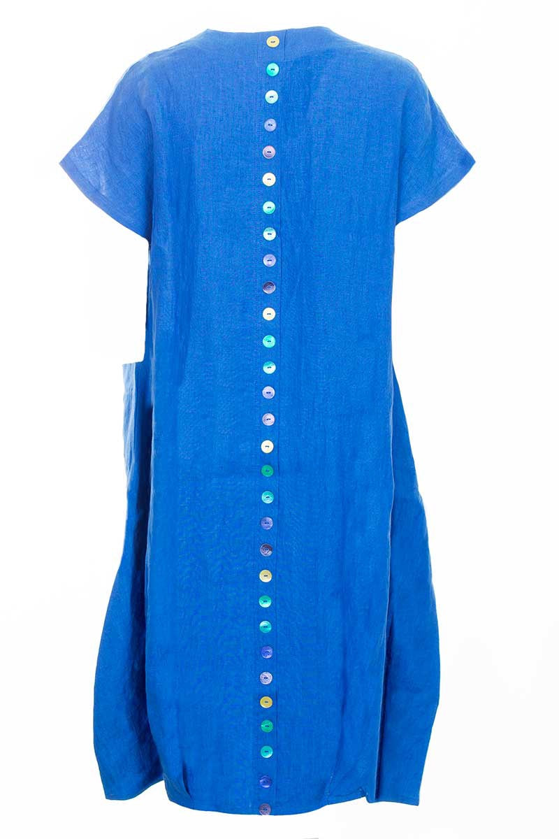 Ralston Iris Linen Dress Ocean