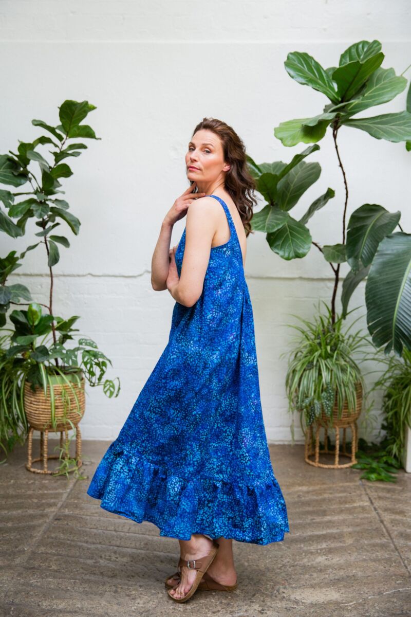 Kelly Dress Rain Blue Jessie Juniper Kelly Dress Rain Blue Jessie Juniper