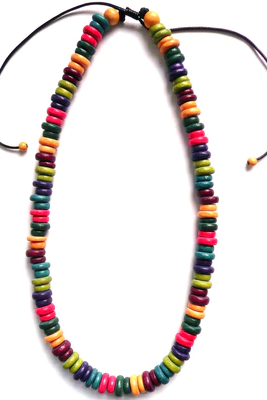 Lotus Feet Coco Rope Necklace Dark