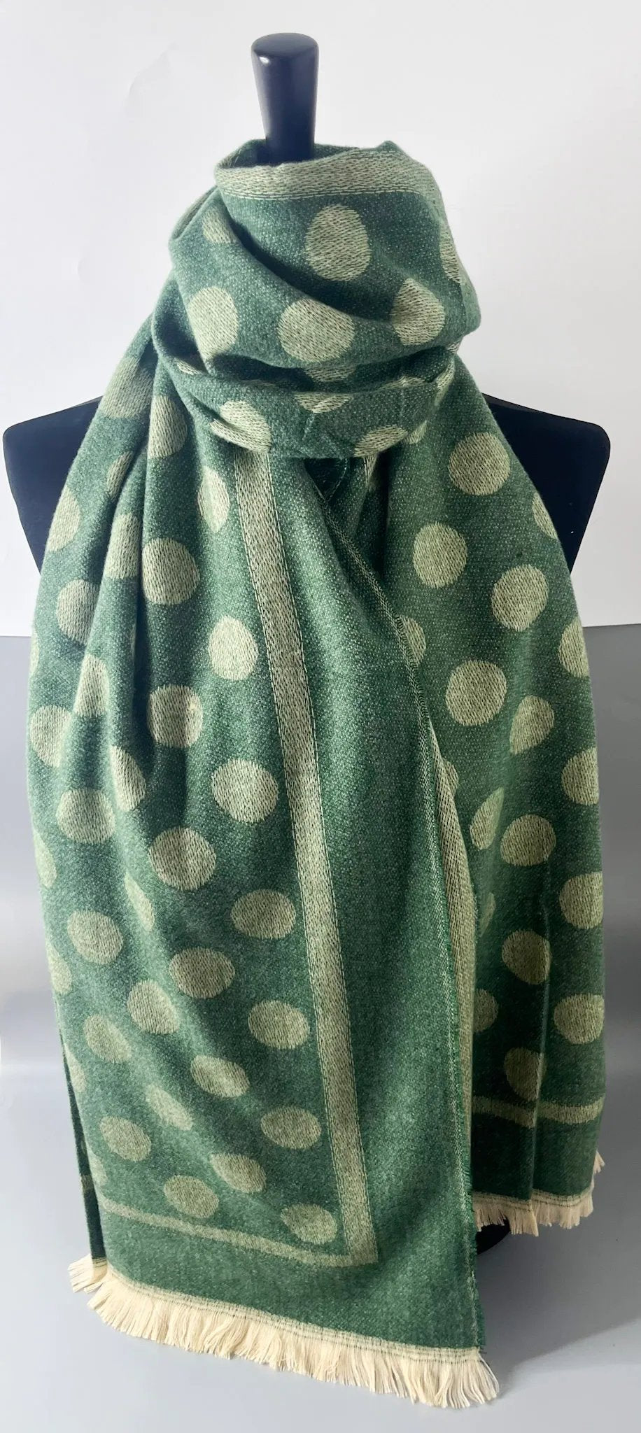 Jess & Lou Soft Spot Plush Scarf Green Green