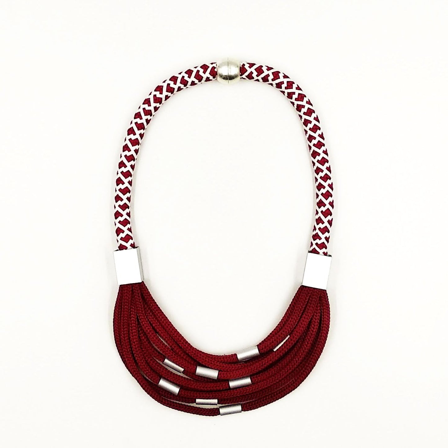Christina Brampti K1967 Strand and Bead Necklace Red