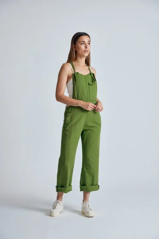 Flax and Loom Mary-Lou Linen Dungarees Spring