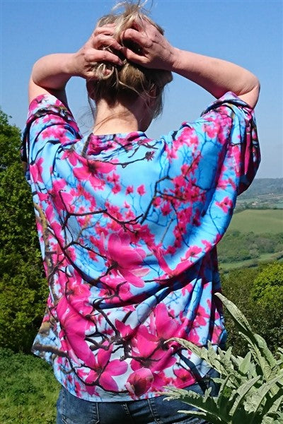 JessieJuniper Blue Magnolia Hope Kimono