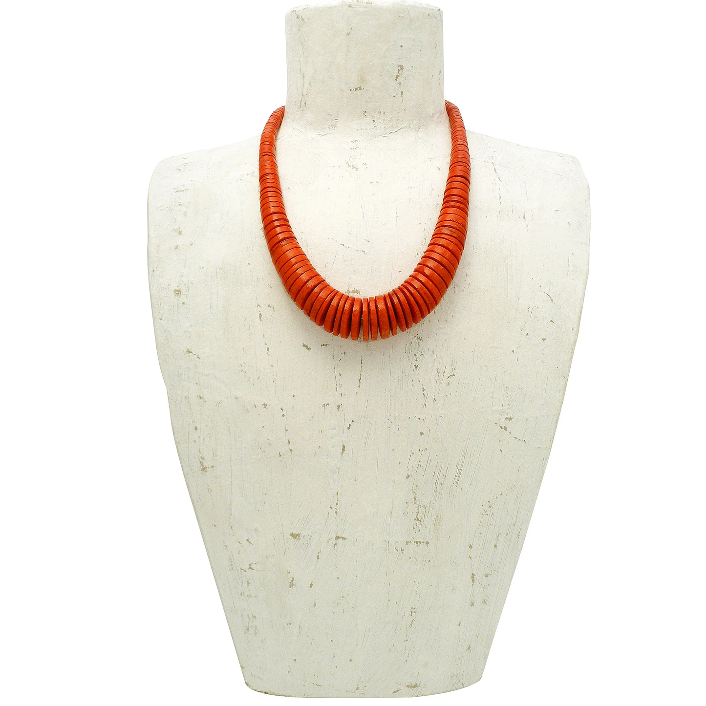 Lotus Feet Orange Disk Necklace