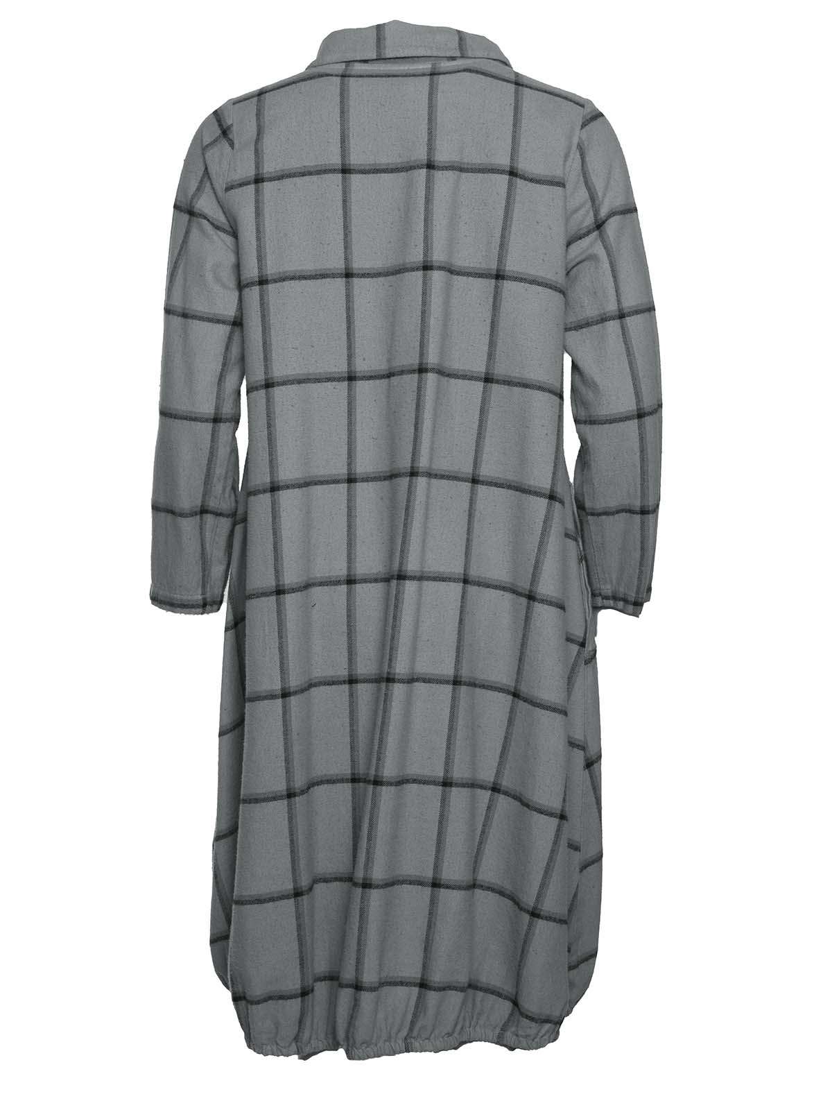 Out of Xile Button Coat Dress 57v Silver